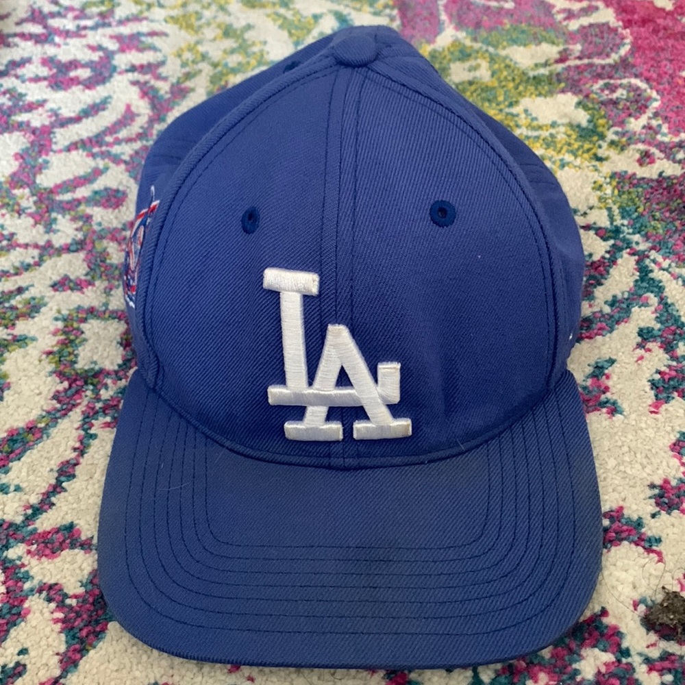 brand is 47, blue LA dodgers hat. old but still good